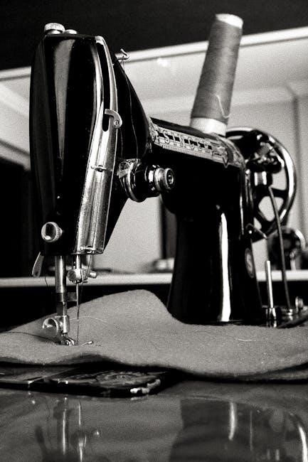thread guides on a sewing machine